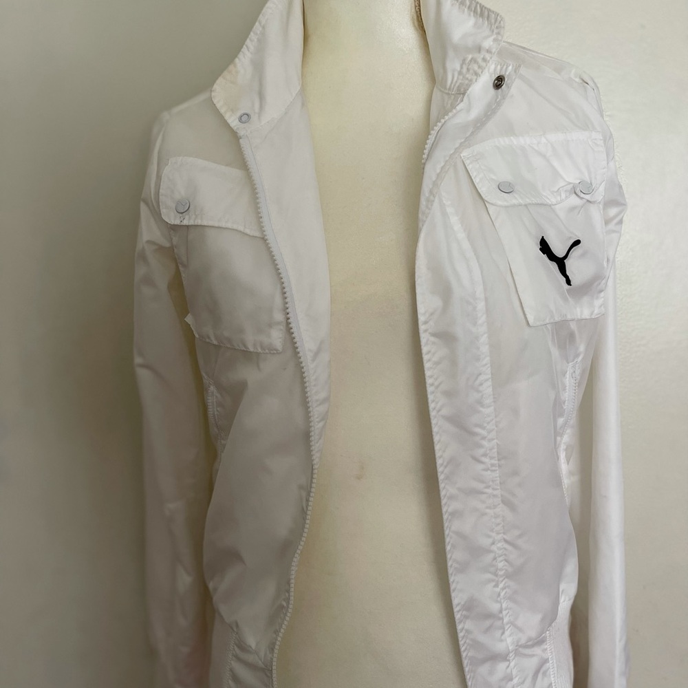 Puma White Nylon Light Jacket